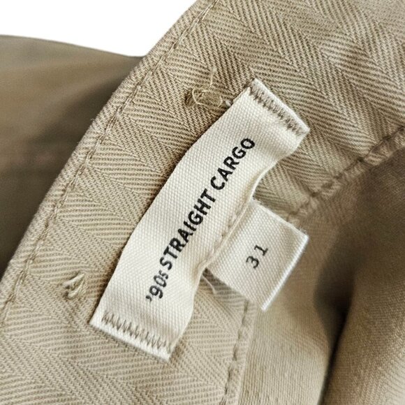 Madewell Womens 90's Straight Cargo Pants, Tan Khaki, Utility, Size 31 - Picture 3 of 9